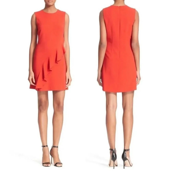 ALC Clarence Ruffled Front Dress Red - Picture 9 of 12